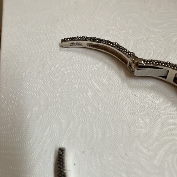 Michael Dawkins Starry Night Moonstone Sterling Cuff - Picture 8 of 13